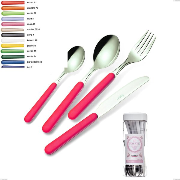 French jar packaging 16 piece Bonita cutlery set, 18/C (AISI430)