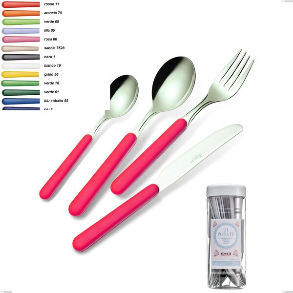 Bonita 24 Piece Cutlery Set in French Jar, 18/C (AISI430)