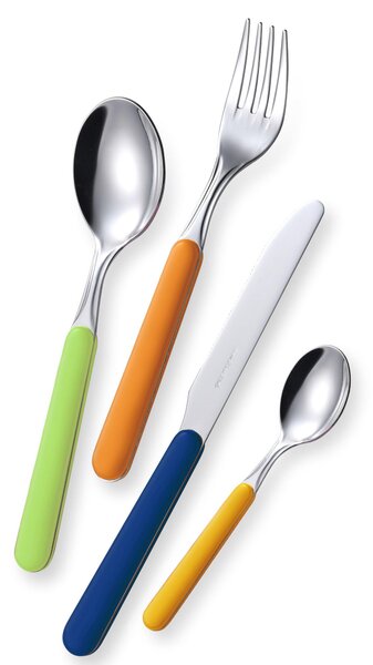 24 Piece Colourful Cutlery Set BONITA with ABA Handle 6 Knives 6 Forks 6 Spoons 6 Coffee Spoons Multicolour