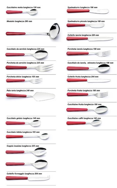 Brio 24-piece cutlery set in space-saving packaging, Stainless steel 18.c (AISI 430), ABS handles