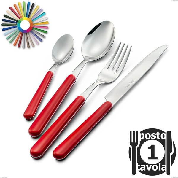 Brio 1 Place Setting Cutlery Pack, Stainless Steel 18.c (AISI 430), ABS Handles