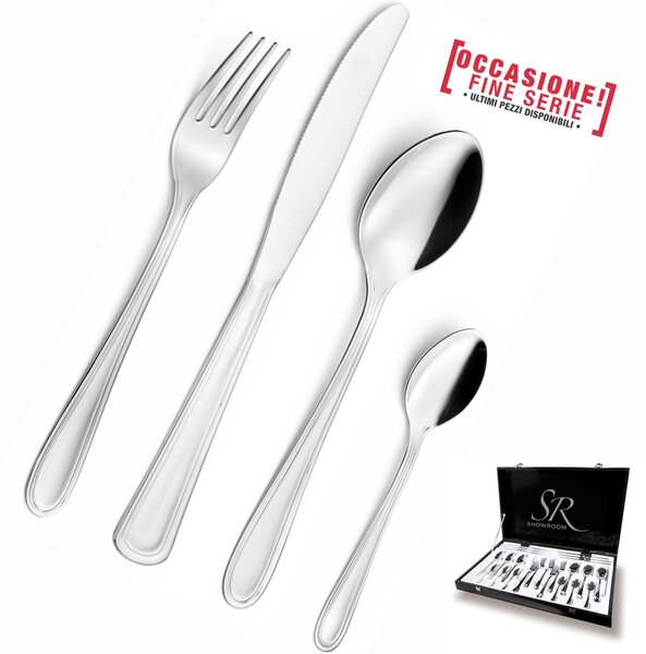 LONDRA 75-Piece Cutlery Set, Stainless Steel (AISI 304) Polished, in Washable Gift Case