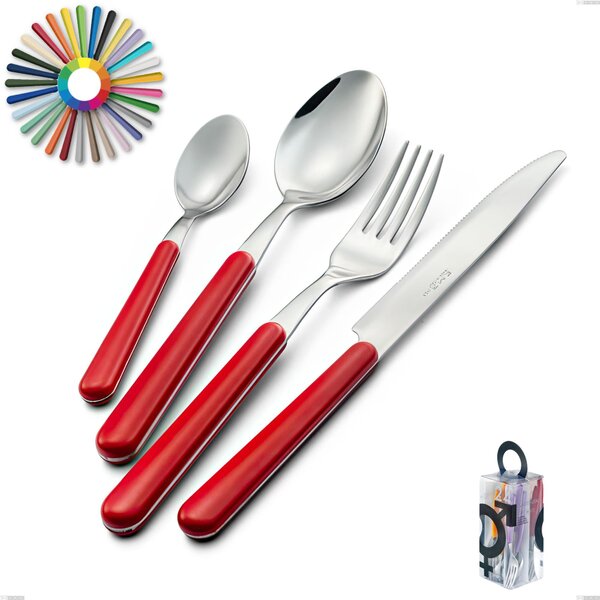 You&Me Brio 24 Pieces Cutlery Set, Stainless Steel 18.c (AISI 430), ABS Handles