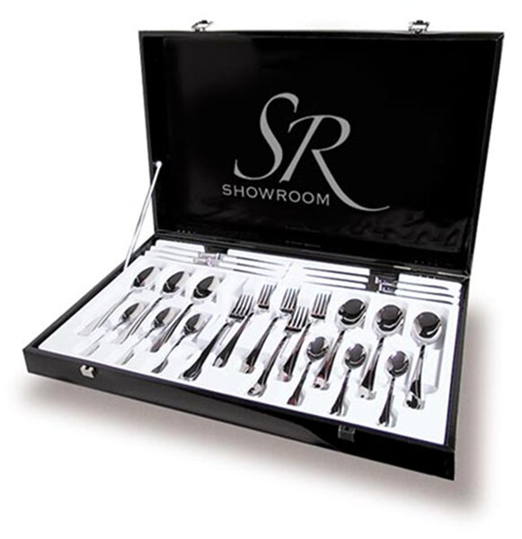 75-Piece MONICA Cutlery Set in Mirror-Polished 18/10 Stainless Steel Forged in Case, Gift Packaging