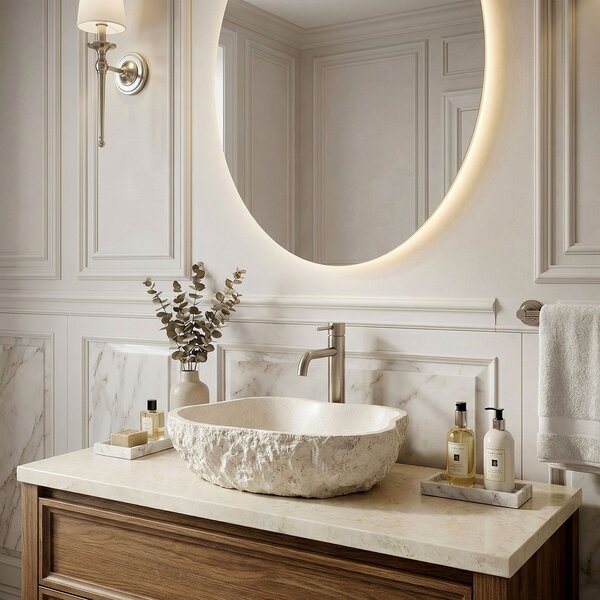 Countertop Basin Rea Isla Warm Beige