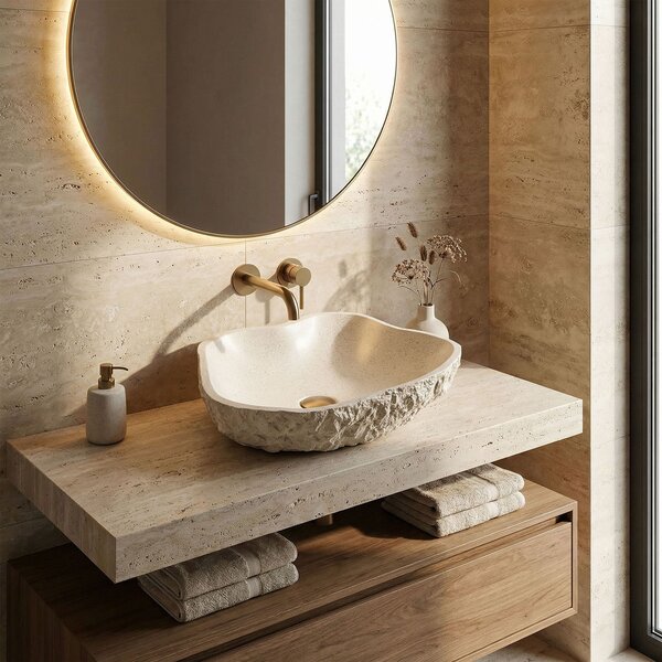 Countertop Basin Rea Isla Warm Beige