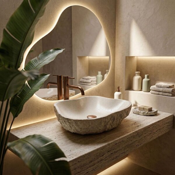 Countertop Basin Rea Isla Warm Beige