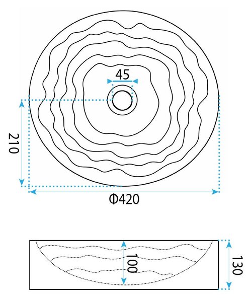 Countertop washbasin Rea Calla