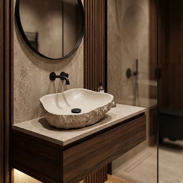 Countertop Basin Rea Isla Warm Beige
