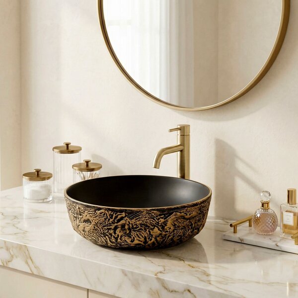 Countertop washbasin Rea Babilon Gold