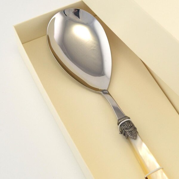 Napoleon Risotto Serving Spoon with Acrylic Handle and Ring, Length 268 mm, Packaged in Branded Gift Box Eme