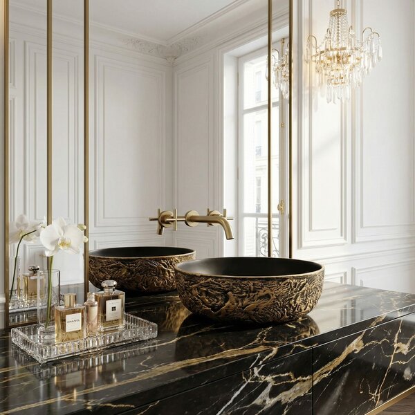 Countertop washbasin Rea Babilon Gold