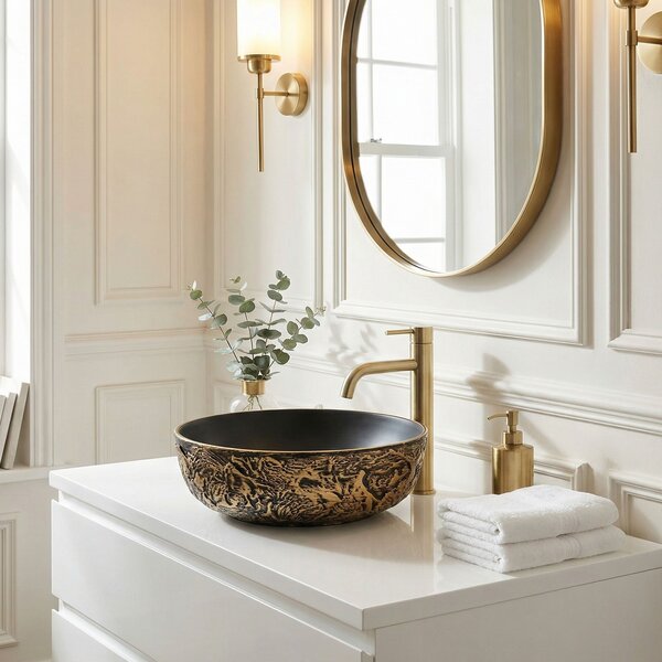 Countertop washbasin Rea Babilon Gold