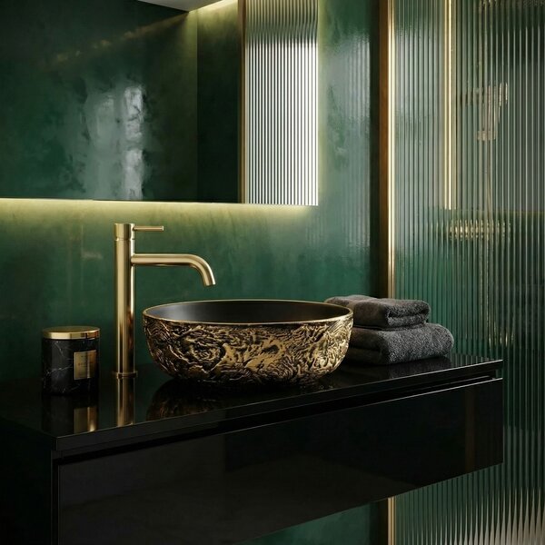 Countertop washbasin Rea Babilon Gold