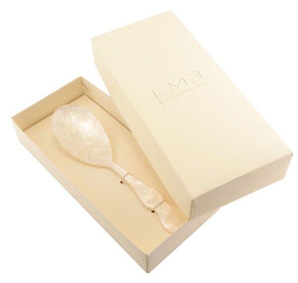 CHIC Large Risotto Spoon in White Pearl Methacrylate 182 mm in Favour Packaging