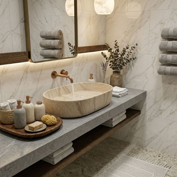Countertop washbasin REA Nadia 60 Sahara