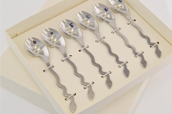 Temptation Honey and Olives Spoons 6 Pieces in Polished 18/10 Stainless Steel 2 mm Thickness in Favour Packaging