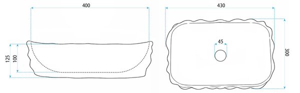 Countertop washbasin Rea Zamia