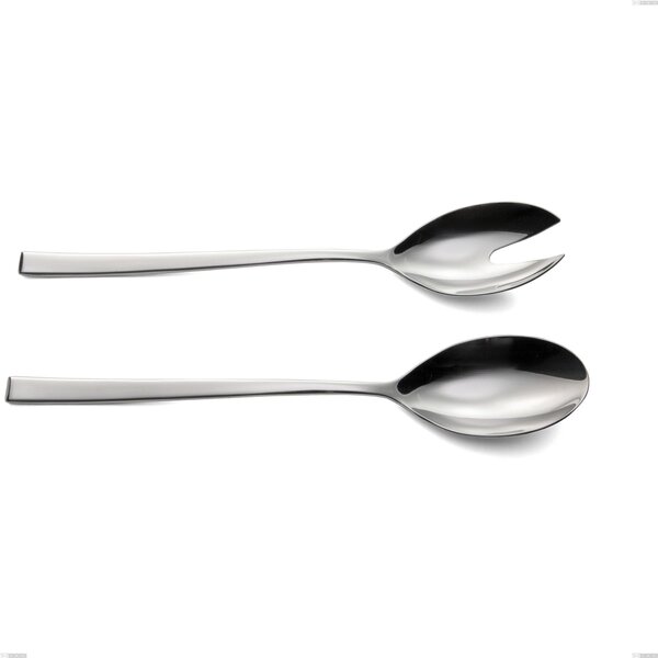Celine Salad Pair Cutlery, Polished AISI 304 Stainless Steel, 4.5 mm Thickness, 263 mm Length