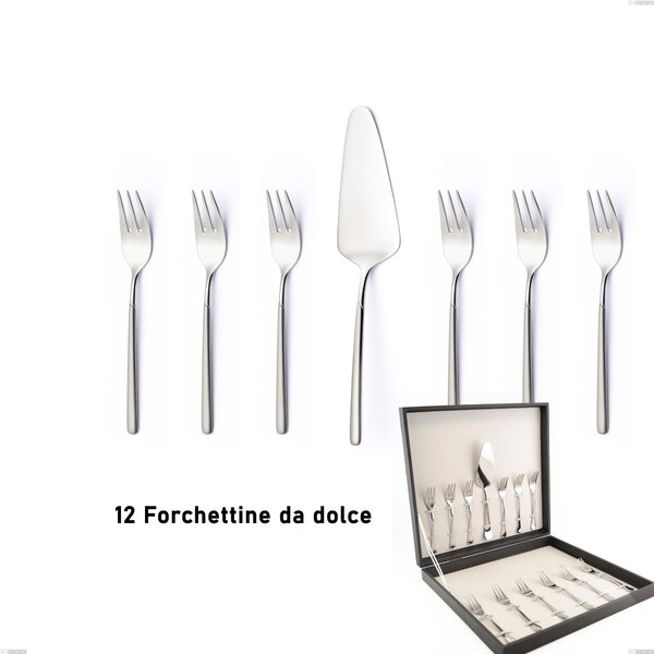 Celtika Sandblasted 13 Piece Cutlery Set, Stainless Steel 18.10 (AISI304), Thickness 5.00