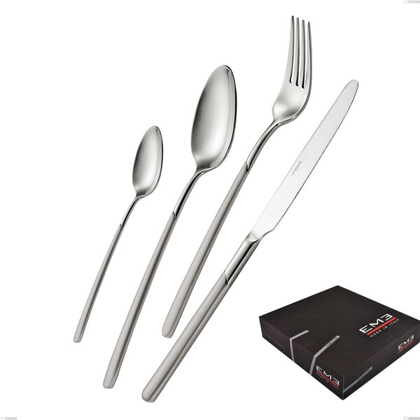 Celtika Sandblasted 49 Pieces Cutlery Set in Gift Box, Stainless Steel 18.10 (AISI304), Thickness 5.00