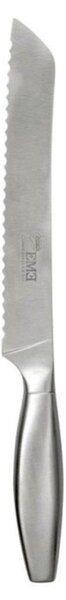 Serrated Bread Knife in Satin Finish 18/10 Stainless Steel, Ergonomic Handle Blade 19 cm - Total Length 32 cm name: touch me