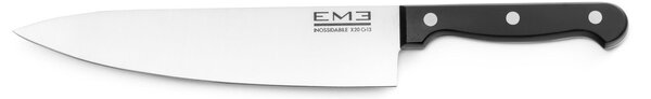 Rodeo Stainless Steel Kitchen Knife with Riveted POM Handle 16 cm, Black Handle, Black Colour