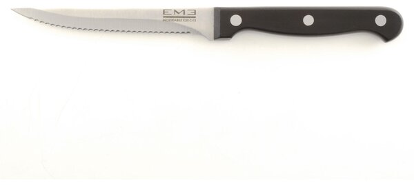 Rodeo Steak Knife made of 18/10 Satin Finish Stainless Steel, 215 mm, Very Sharp, Dishwasher Safe, Nylon Sleeve, Made in Italy