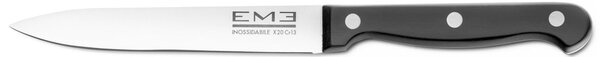Rodeo Stainless Steel Paring Knife with Riveted POM Handle 23 cm, Black Colour, Dishwasher Safe