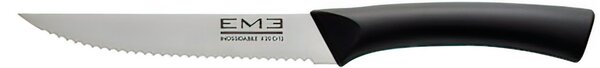 LOVE ME Steak Knife with Ergonomic Handle Made of 18/10 Steel, Blade 12.5 cm - Total Length 23 cm, Mirror Polished