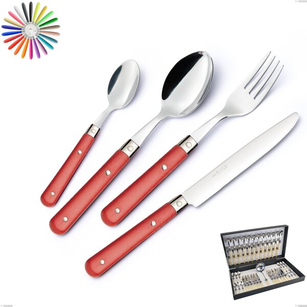 Country Cutlery Set 49 Pieces in Canteen Box, Stainless Steel 18/10 AISI 304 with ABS Handles