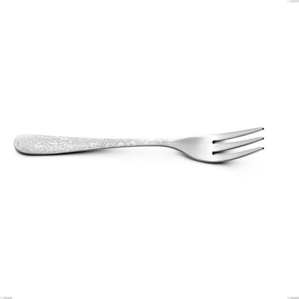 Charme Pechino Dessert Fork, 18/10 Polished Stainless Steel with Laser Engraving, 2.5 mm Thickness, 152 mm Length