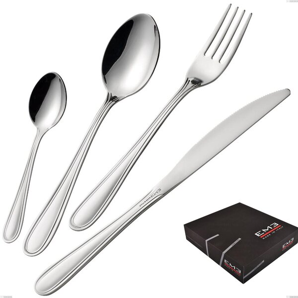 City 49 Piece Cutlery Set in Gift Box, Economical Knife, Stainless Steel 18.10 (Aisi304), 1.8 mm Thickness