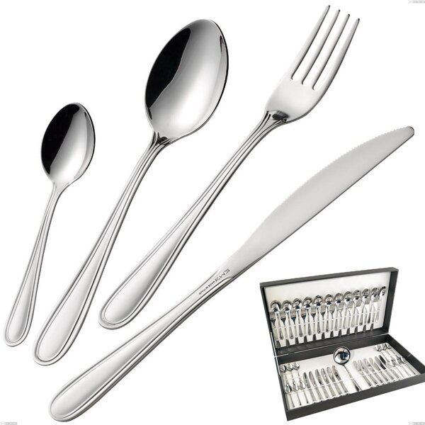 Cutlery Set 49 Pieces City in Canteen Box, Economical Knife, Stainless Steel 18.10 (Aisi304), Thickness 1.8 mm