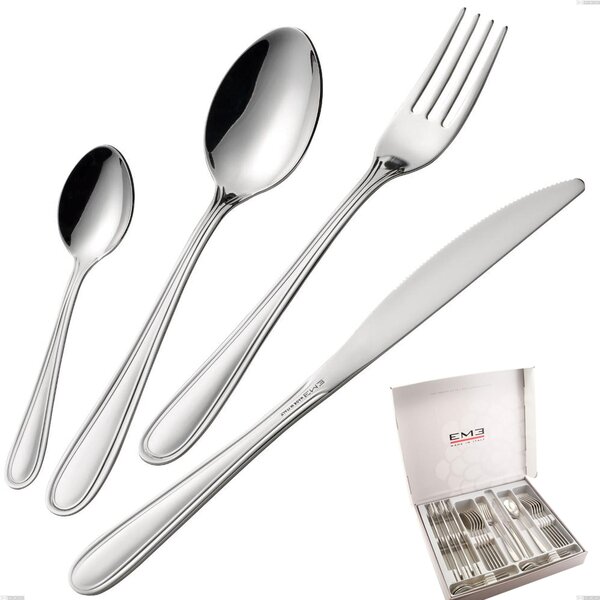 24-Piece City Cutlery Set in Presentation Box, Stainless Steel 18.10 (Aisi304), 1.8 mm Thickness