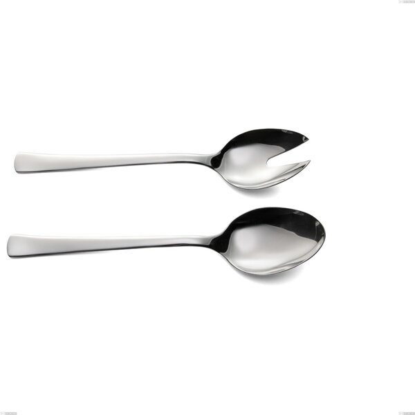 Doram Salad Cutlery Pair, Polished AISI 304 Stainless Steel, 2.5 mm Thickness, Length 232 mm