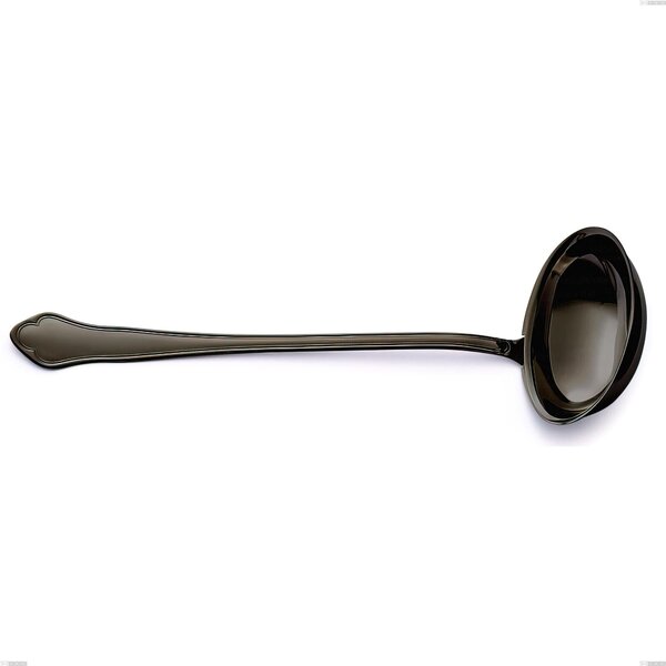 Domus Black Ladle, 18/10 Stainless Steel with PVD Coating, 3 mm Thickness, 290 mm Length