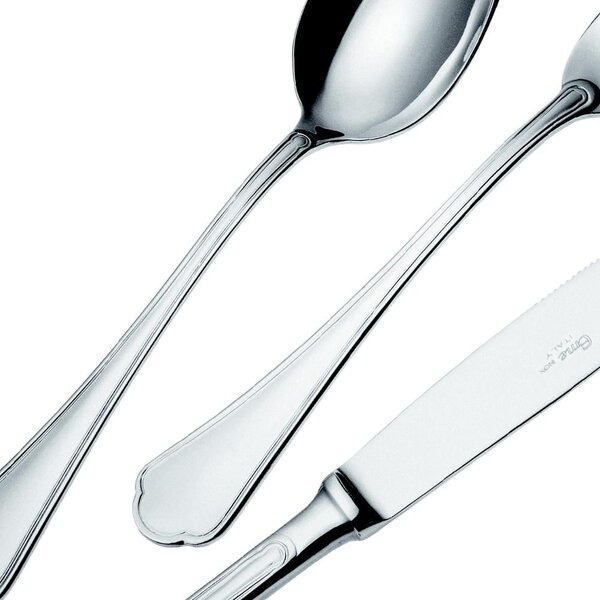 DOMUS 4 Piece Table Setting Cutlery Set in 18/10 Stainless Steel Mirror Polished 3 mm Thickness