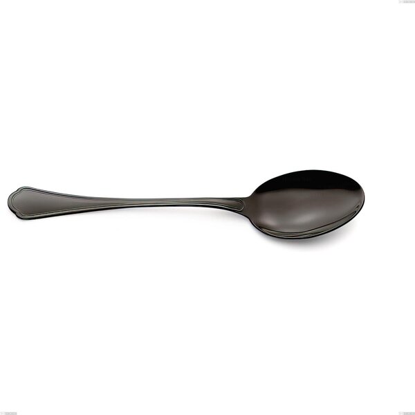 Domus Black Serving Spoon, 18/10 Stainless Steel with PVD Coating, 3 mm Thickness, 240 mm Length
