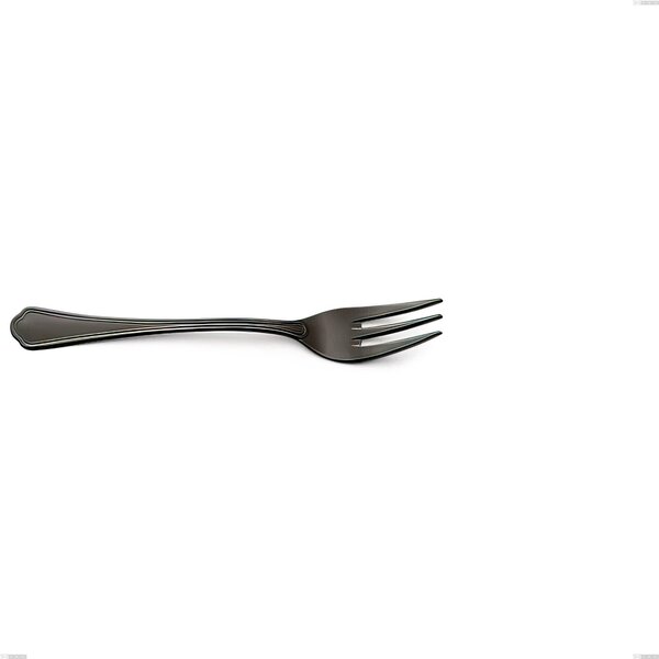 Domus Black Dessert Fork, 18/10 Stainless Steel with PVD Coating, 3 mm Thickness, 152 mm Length