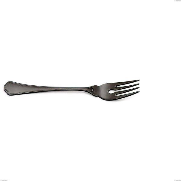 Domus Black Fish Fork, 18/10 Stainless Steel with PVD Treatment, 3 mm Thickness, 193 mm Length