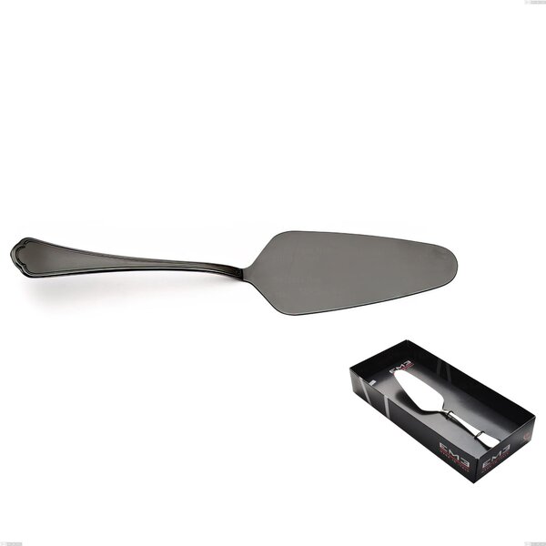 Domus Black Cake Server in Display Box, 18/10 Stainless Steel, 3 mm Thickness
