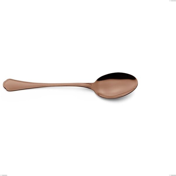 Domus Chocolate Serving Spoon, 18/10 Stainless Steel, 240 mm Length 3 mm Thickness, Chocolate PVD Treatment