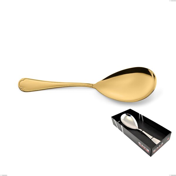 Domus Gold Serving Spoon in Showcase Packaging, 18/10 Stainless Steel, 3 mm Thickness
