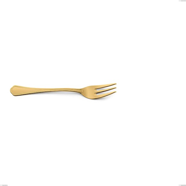 Domus Gold Dessert Fork, 18/10 Stainless Steel, Length 152 mm Thickness 3 mm PVD Gold Treatment