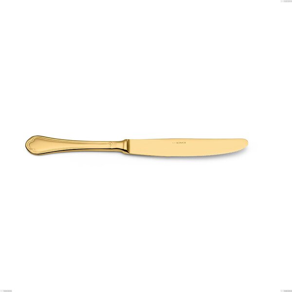 Domus Gold Table Knife, 18/10 Stainless Steel, Length 235 mm Thickness 3 mm PVD Gold Treatment