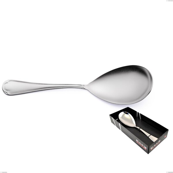 Domus Silver Serving Spoon in Display Box, 18/10 Stainless Steel, 3 mm Thickness