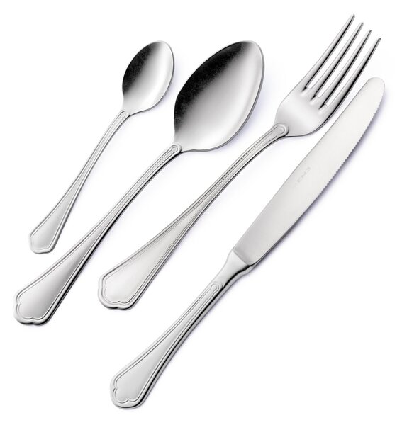 Domus Silver 24 Piece Cutlery Set in Display Box, 18/10 Stainless Steel, 3 mm Thickness