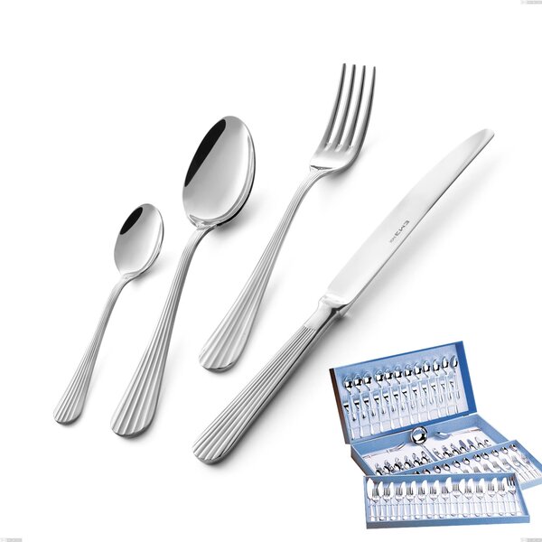 Eden 113 Piece Cutlery Set in Gift Case, Stainless Steel 18.10 (AISI304), 3.0 mm Thickness