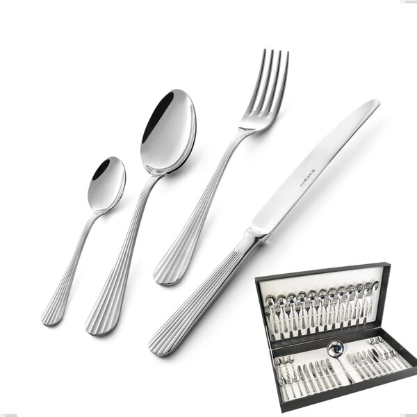Eden 49 Piece Cutlery Set in Canteen Box, Stainless Steel 18.10 (AISI304), Thickness 3.0 mm